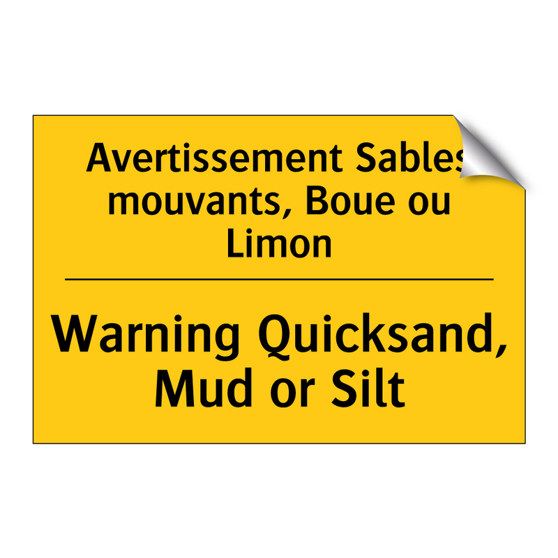 Avertissement Sables mouvants,  /.../ - Warning Quicksand, Mud or Silt