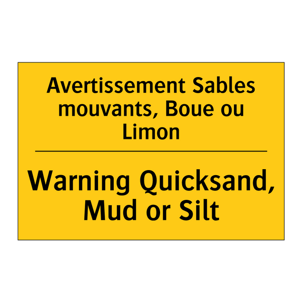 Avertissement Sables mouvants,  /.../ - Warning Quicksand, Mud or Silt