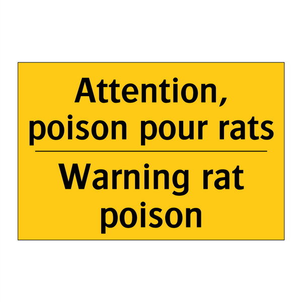 Attention, poison pour rats - Warning rat poison