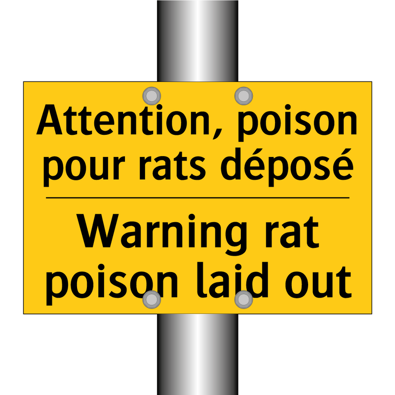 Attention, poison pour rats déposé /.../ - Warning rat poison laid out