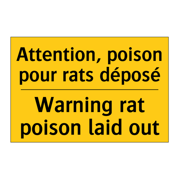 Attention, poison pour rats déposé /.../ - Warning rat poison laid out