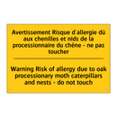 Avertissement Risque d'allergie  /.../ - Warning Risk of allergy due to  /.../