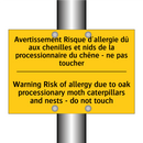 Avertissement Risque d'allergie  /.../ - Warning Risk of allergy due to  /.../