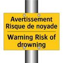 Avertissement Risque de noyade - Warning Risk of drowning