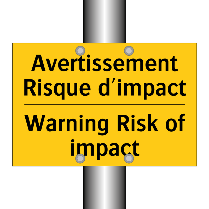 Avertissement Risque d'impact - Warning Risk of impact