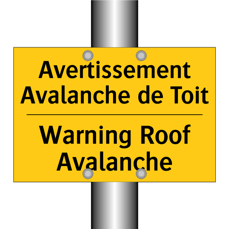 Avertissement Avalanche de Toit /.../ - Warning Roof Avalanche