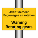 Avertissement Engrenages en rotation /.../ - Warning Rotating gears
