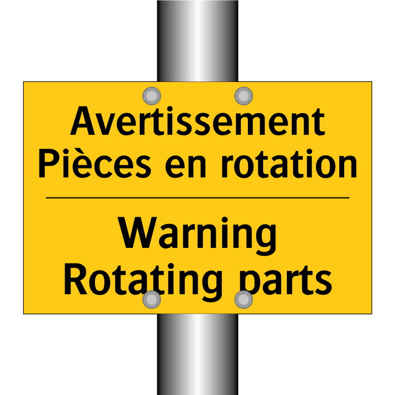 Avertissement Pièces en rotation /.../ - Warning Rotating parts