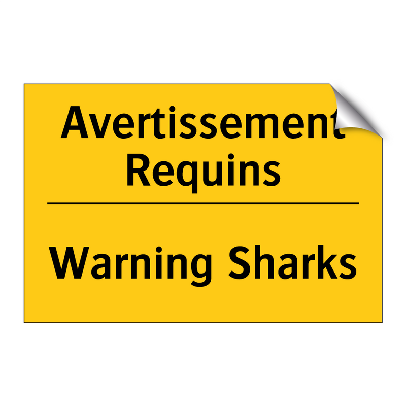 Avertissement Requins - Warning Sharks