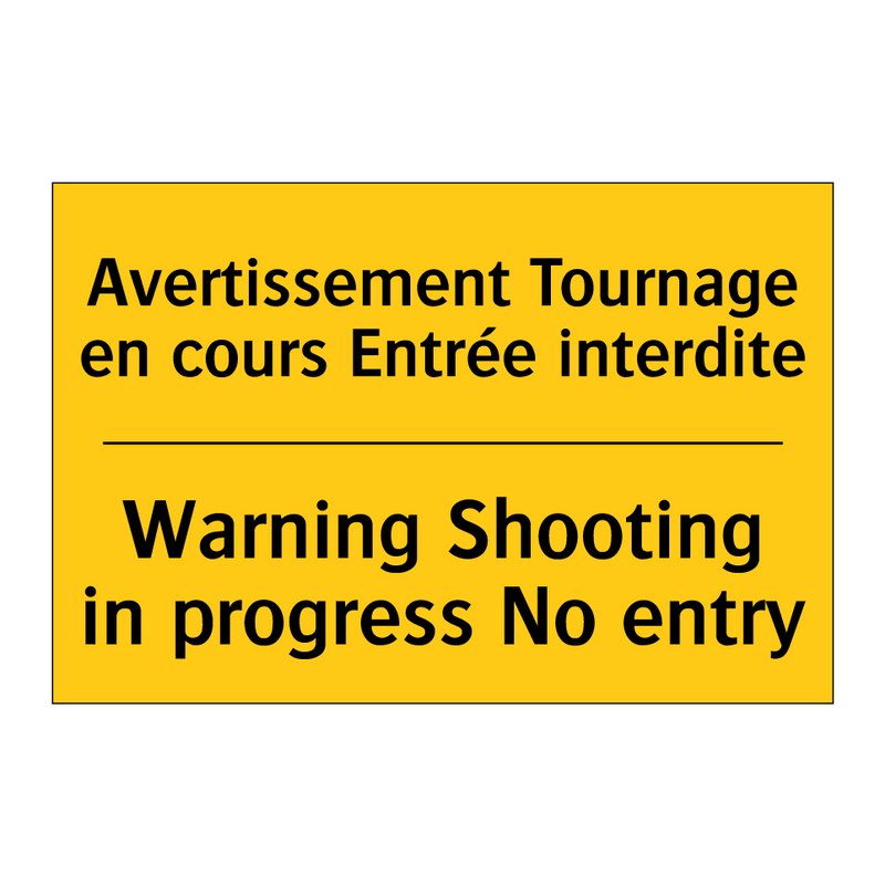 Avertissement Tournage en cours  /.../ - Warning Shooting in progress No  /.../