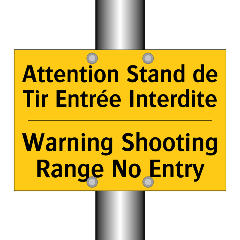 Attention Stand de Tir Entrée  /.../ - Warning Shooting Range No Entry /.../