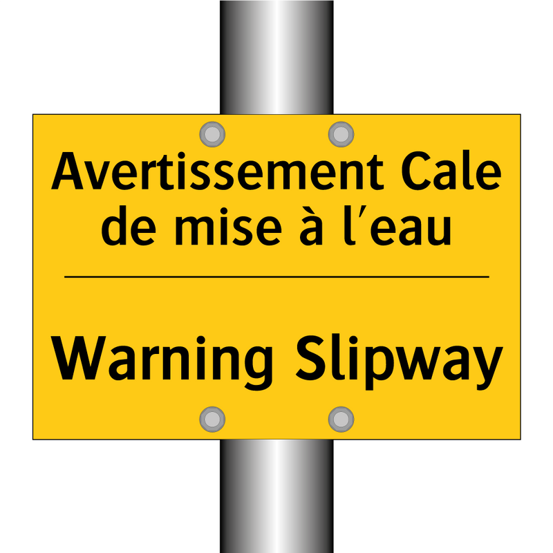 Avertissement Cale de mise à l'eau /.../ - Warning Slipway