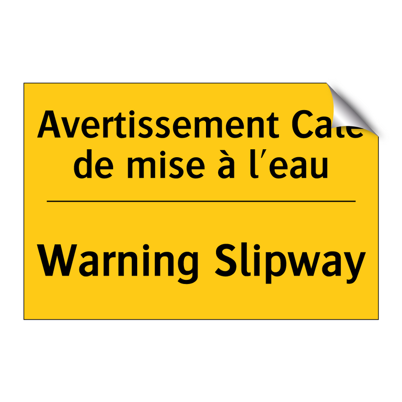 Avertissement Cale de mise à l'eau /.../ - Warning Slipway