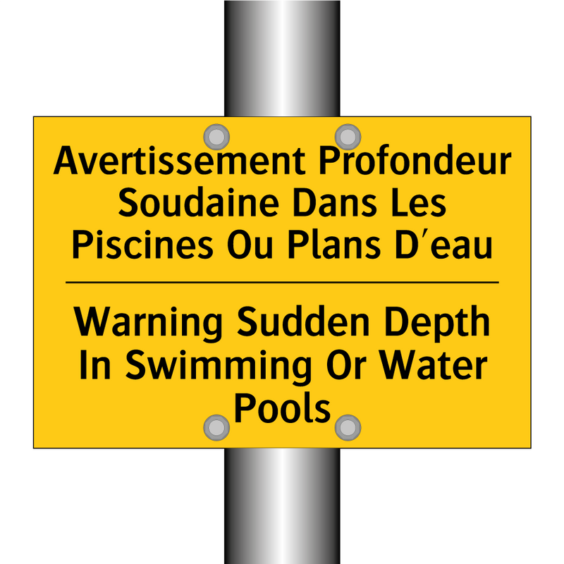 Avertissement Profondeur Soudaine  /.../ - Warning Sudden Depth In Swimming  /.../