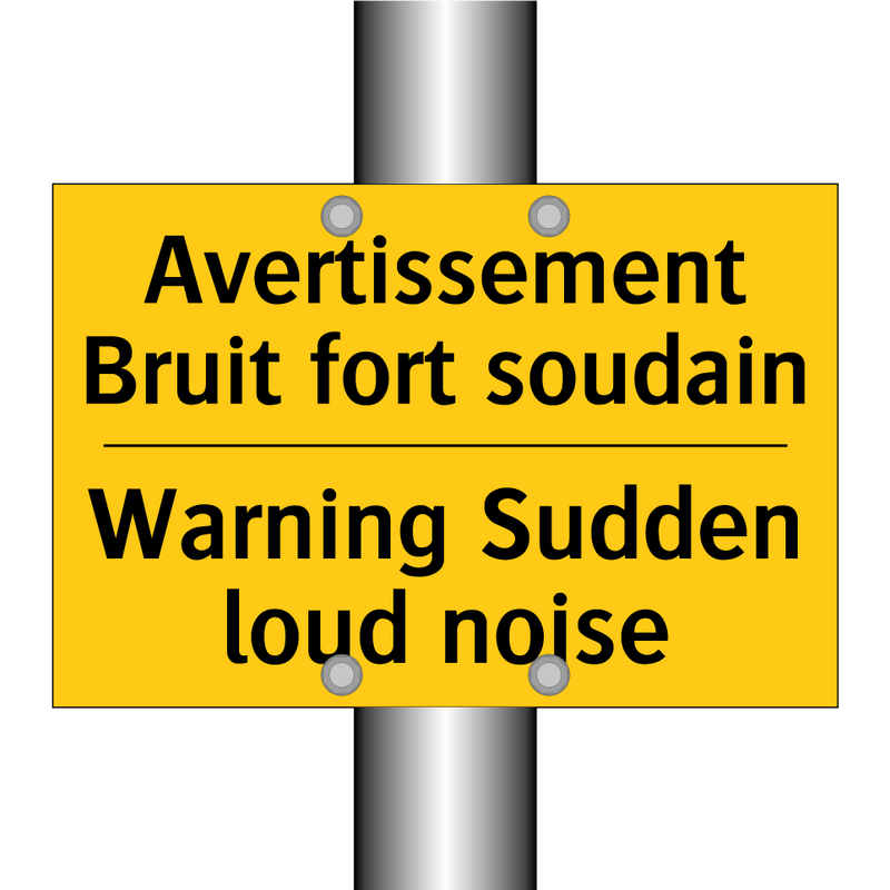 Avertissement Bruit fort soudain /.../ - Warning Sudden loud noise