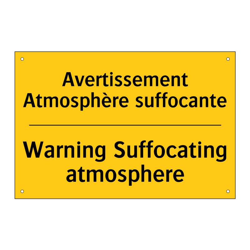 Avertissement Atmosphère suffocante /.../ - Warning Suffocating atmosphere