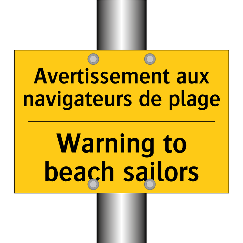 Avertissement aux navigateurs  /.../ - Warning to beach sailors