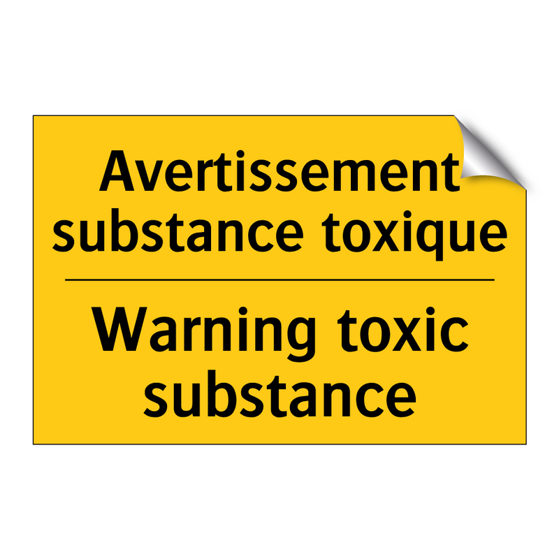 Avertissement substance toxique /.../ - Warning toxic substance