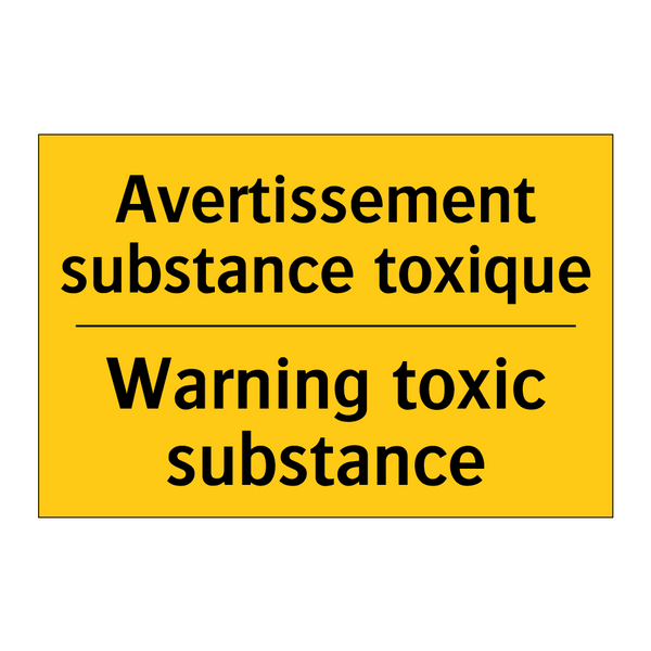 Avertissement substance toxique /.../ - Warning toxic substance