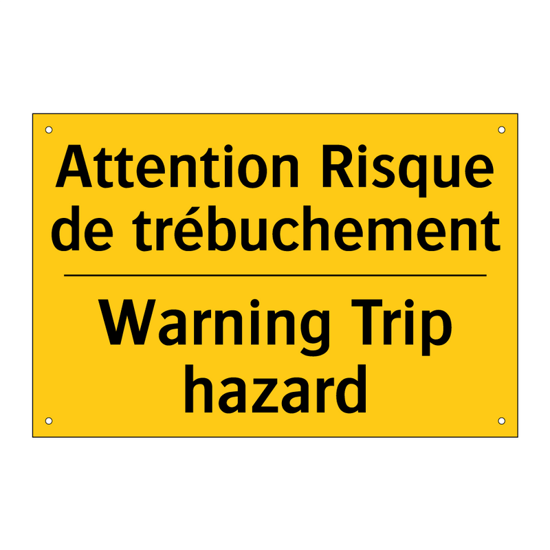 Attention Risque de trébuchement /.../ - Warning Trip hazard