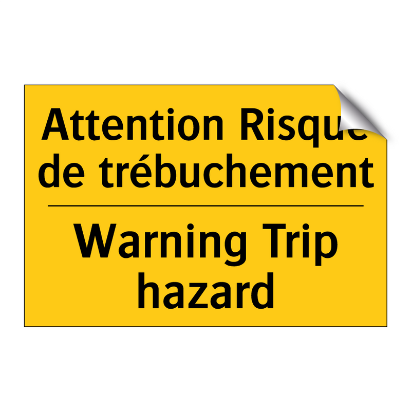 Attention Risque de trébuchement /.../ - Warning Trip hazard