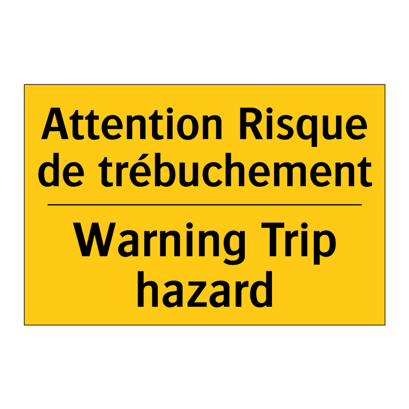 Attention Risque de trébuchement /.../ - Warning Trip hazard