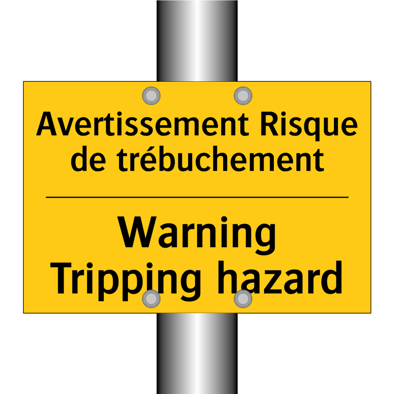 Avertissement Risque de trébuchement /.../ - Warning Tripping hazard