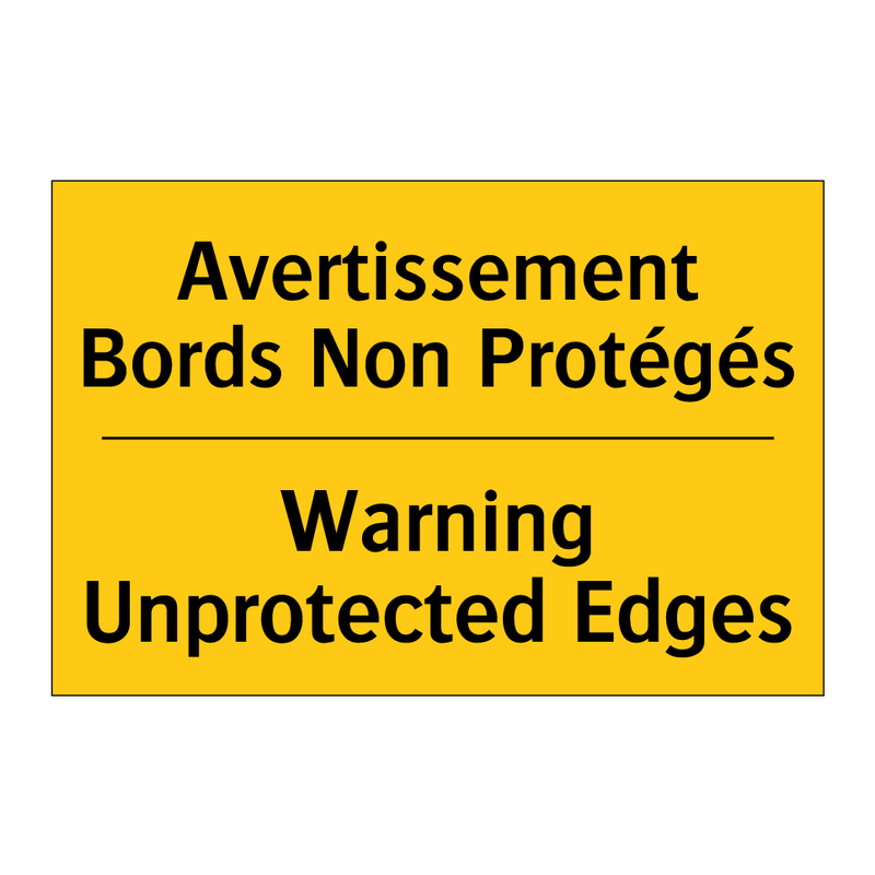 Avertissement Bords Non Protégés /.../ - Warning Unprotected Edges