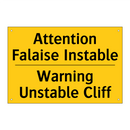 Attention Falaise Instable - Warning Unstable Cliff