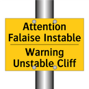 Attention Falaise Instable - Warning Unstable Cliff