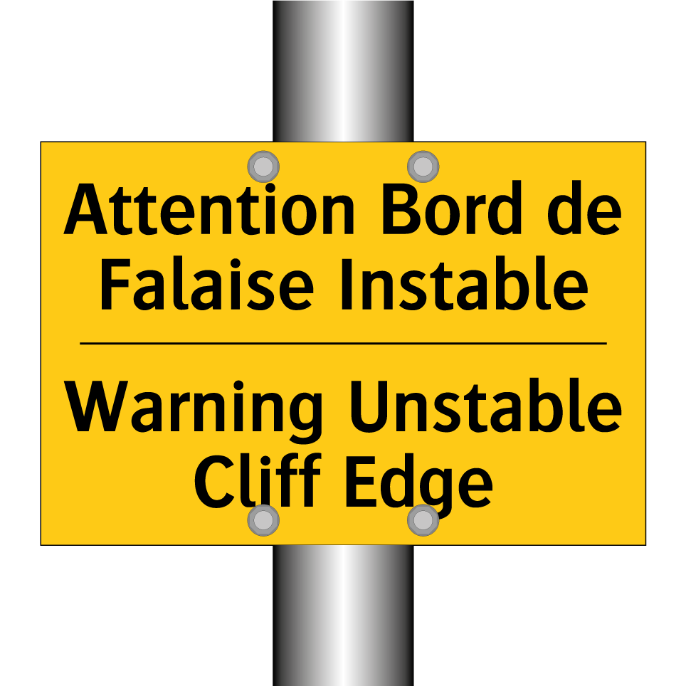 Attention Bord de Falaise Instable /.../ - Warning Unstable Cliff Edge