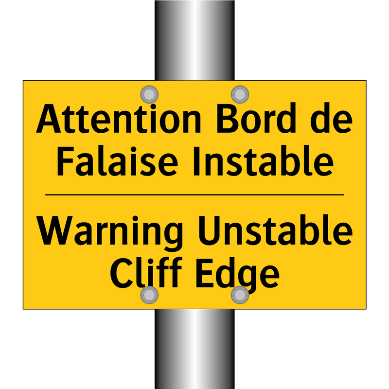 Attention Bord de Falaise Instable /.../ - Warning Unstable Cliff Edge