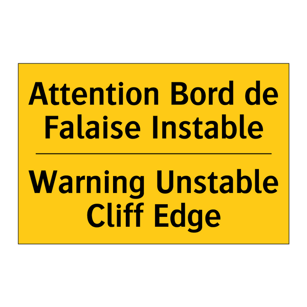 Attention Bord de Falaise Instable /.../ - Warning Unstable Cliff Edge