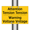 Attention Tension Tension - Warning Voltage Voltage