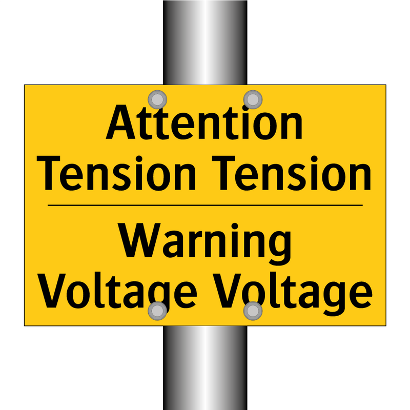 Attention Tension Tension - Warning Voltage Voltage