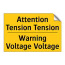 Attention Tension Tension - Warning Voltage Voltage