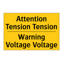 Attention Tension Tension - Warning Voltage Voltage