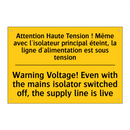Attention Haute Tension ! Même  /.../ - Warning Voltage! Even with the  /.../