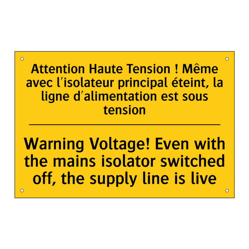 Attention Haute Tension ! Même  /.../ - Warning Voltage! Even with the  /.../