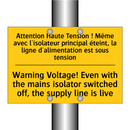 Attention Haute Tension ! Même  /.../ - Warning Voltage! Even with the  /.../