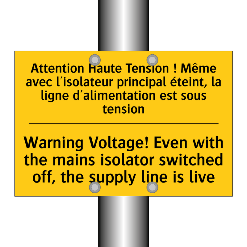 Attention Haute Tension ! Même  /.../ - Warning Voltage! Even with the  /.../