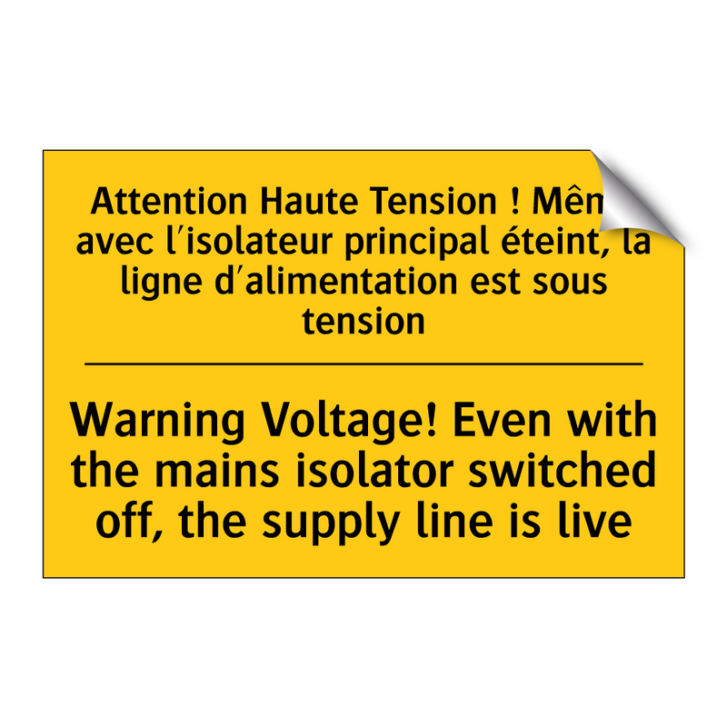 Attention Haute Tension ! Même  /.../ - Warning Voltage! Even with the  /.../