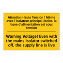 Attention Haute Tension ! Même  /.../ - Warning Voltage! Even with the  /.../