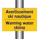 Avertissement ski nautique - Warning water skiing