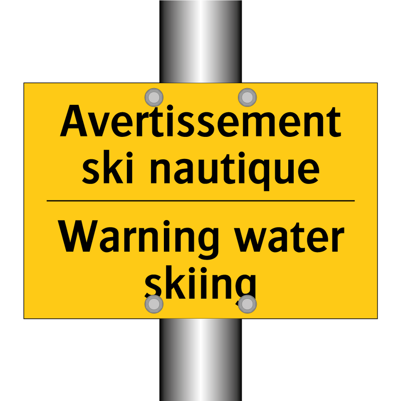 Avertissement ski nautique - Warning water skiing