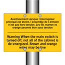 Avertissement Lorsque l'interrupteur  /.../ - Warning When the main switch is  /.../