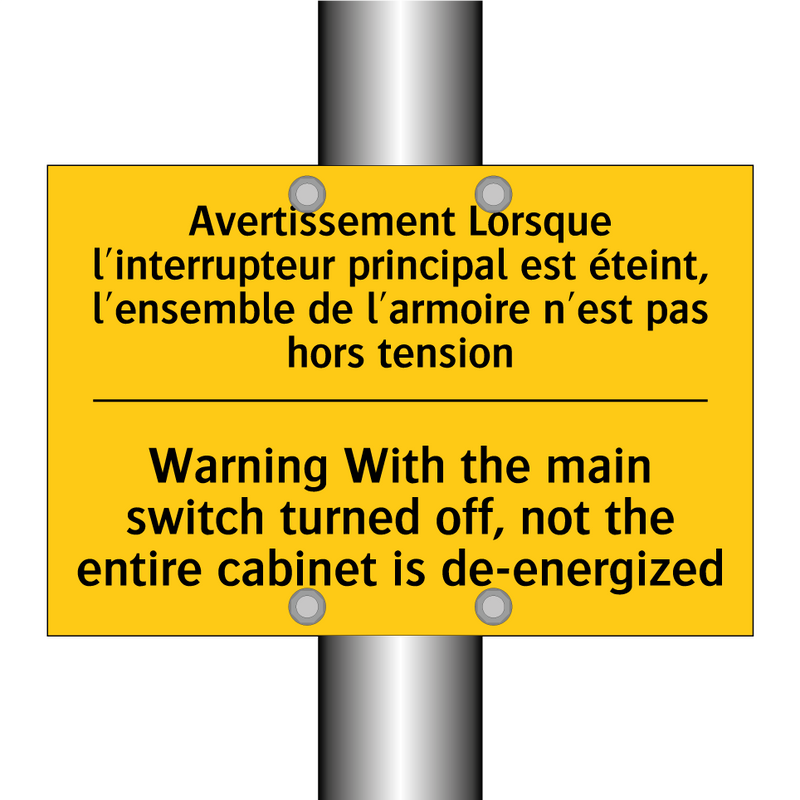Avertissement Lorsque l'interrupteur  /.../ - Warning With the main switch turned  /.../