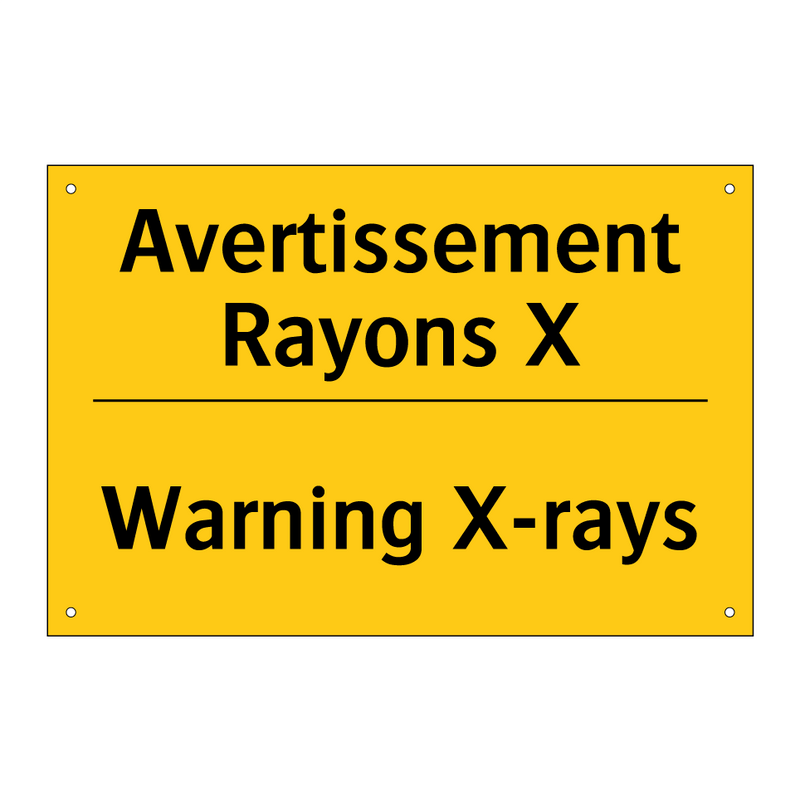 Avertissement Rayons X - Warning X-rays