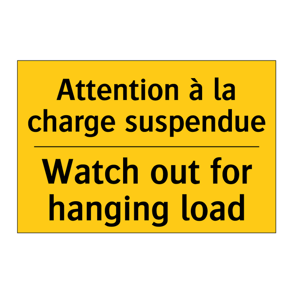 Attention à la charge suspendue /.../ - Watch out for hanging load