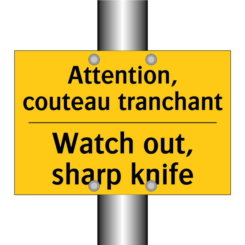 Attention, couteau tranchant - Watch out, sharp knife